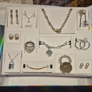 Elegant Silver and Gold Jewelry Set